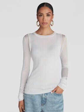 KBB by KAHLANA Women's Long Sleeve 'The Layered Sheer Top'